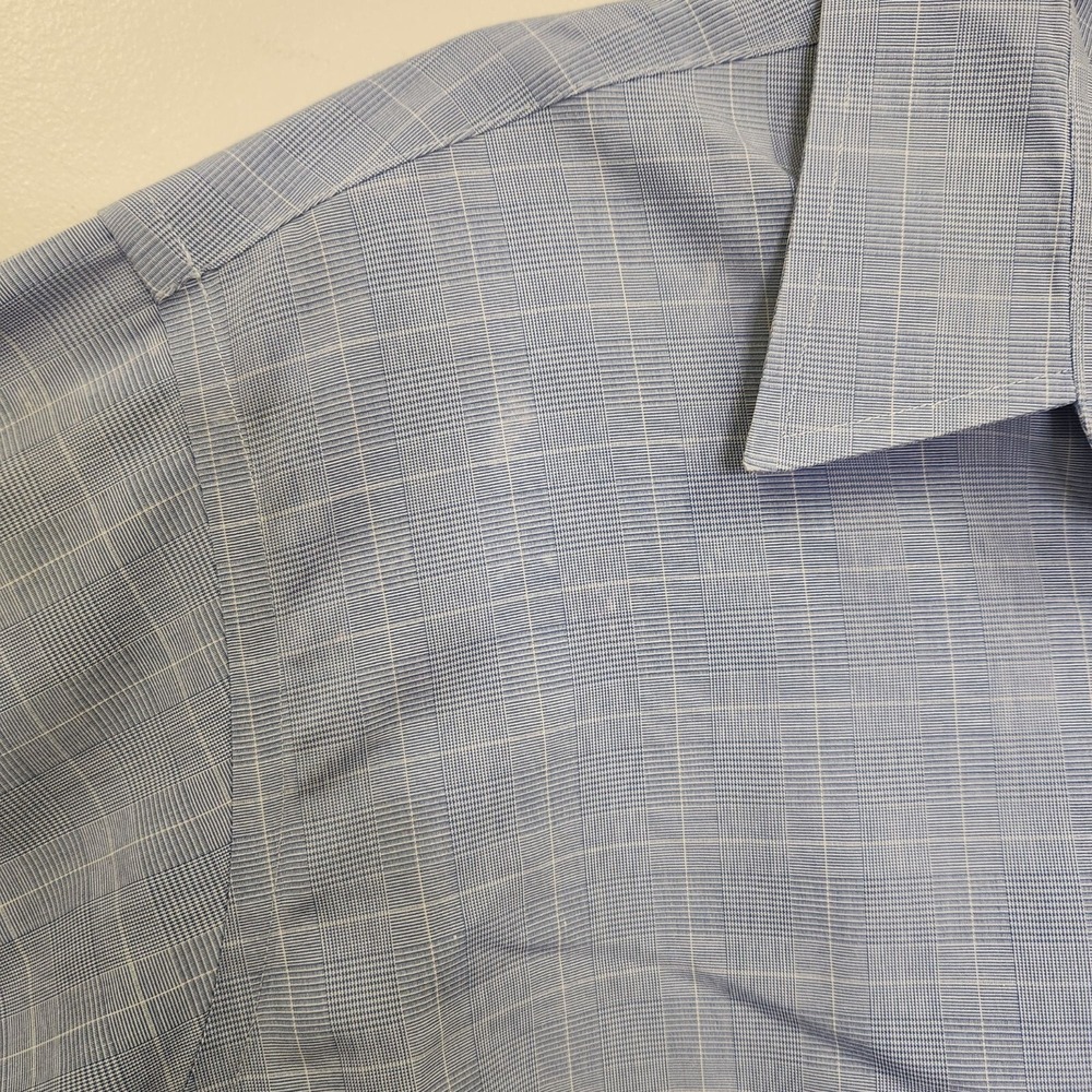 Mens Brooks Brothers Blue & White Checkered Button-Down Shirt 17.5 - Picture 7 of 9